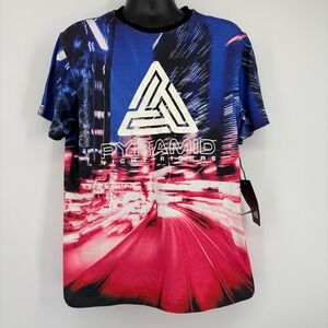 Black Pyramid Night Riders Graphic Tee Men L Streetwear Chris‎ Brown NWT
